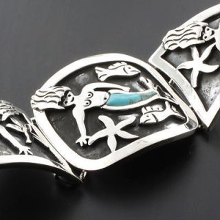 Handmade Mermaid Silver Unique Mexican Artisan Bracelet