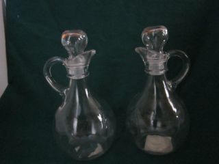 anchor hocking clear glass cruet set with stoppers time left