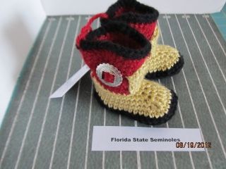 Florida State Seminole Garnet and Gold Baby Girl or Boy Cowboy Boots 