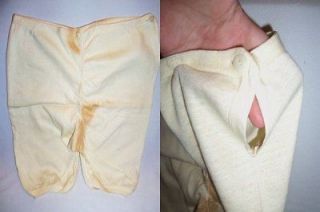 NOS Vintage 30s 40s Off White Cotton Underwear Side Waist Button 