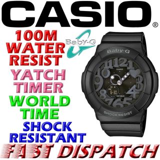 Casio Baby G 3D Combi All Black Neon Illuminator BGA 131 1BER Watch 
