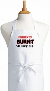 Dinner Is Burnt Funny Adult Sassy Aprons with Rude Sayings
