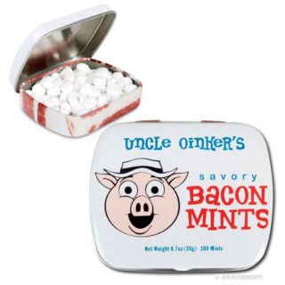 Uncle Oinkers Flavored Savory Bacon Lover Breath Mints Candy Novelty 