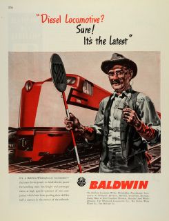 1945 Ad Baldwin Locomotive Works Philadelphia Diesel Train Railroad 