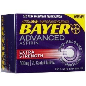 NEW BAYER ADVANCED ASPIRIN Extra Strength 20 Coated Tablets x 2 40 