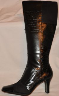 Karen Scott Ashlee Multi Patterned Black Knee High Boot