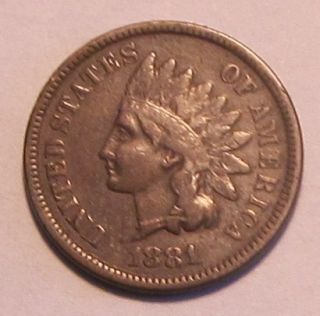 1881 Indian Head Cent Most of Liberty Very Nice Coin TT