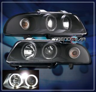 96 97 98 99 Audi A4 S4 Halo Ring LED Projector Headlights Lamps Black 