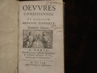 OEUVRES CHRESTIENNES DE MONSIEUR ARNAULD DANDILLY [BY ROBERT ARNAUD D 