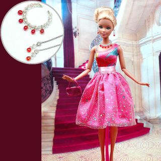    Fashion clothes Outfits Accessories jewelry set bag for barbie doll