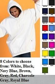 White Pullover Hooded Sweatshirts PRO CLUB Adult Pullover Hoody Hoodie 