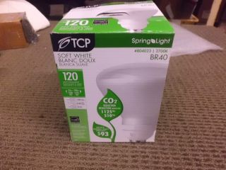 TCP SpringLight 23 Watt Soft White CFL Light Bulb BR40 NEW AND UNUSED