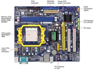   II x4 640 CPU Foxconn A74ML K AM2 AM3 Motherboard Combo Set