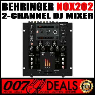 Behringer NOX202 Pro Audio DJ PA 2 Channel Mixer w VCA Crossfader and 