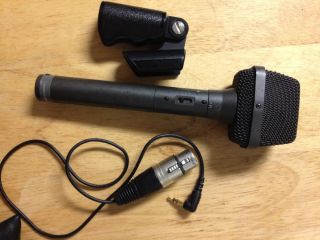 Audio Technica AT822 STEREO CONDENSOR MICROPHONE with clip and adapter 