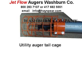 manufacturer jet flow product description tail cage for utility auger