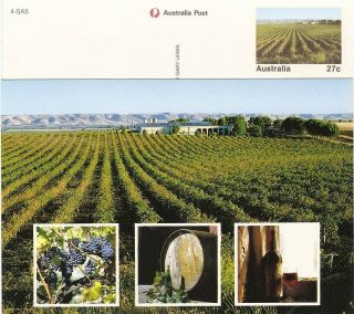 Australia Wine Produce Vineyard McLaren Vale Postcard