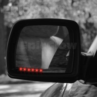 Side Mirror LED Turn Signal Lights Red for Car Truck or SUV