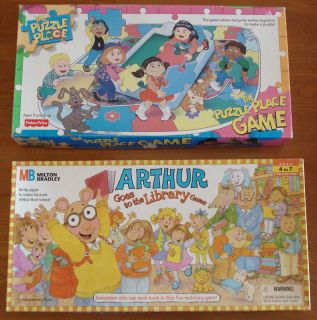 Marc Brown Arthur Goes to the Library Game & The Puzzle Place Game NIB 