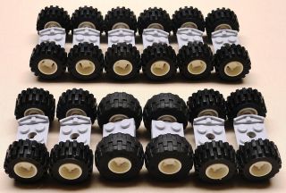 New Lego Wheels Vehicle Parts Car Truck Tire Rim Sets w Axles lbs 