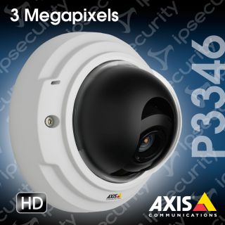 Axis Camera P3346 3 MP Day Night HDTV Dome IP Network Cam 0369 001 New 