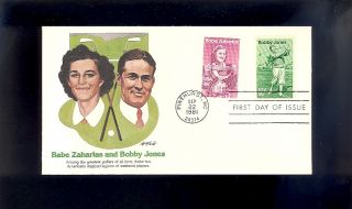 Babe Zaharias Bob Jones Golf Pros FDC 1932 33 Pinehurst Sept 22 1982 