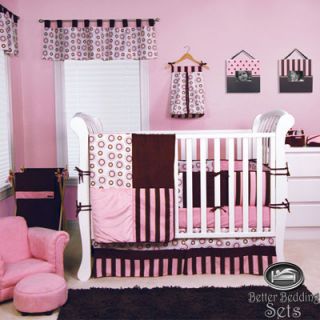 Baby Girl Kid Pink Brown Modern for Crib Nursery Blanket Collection 