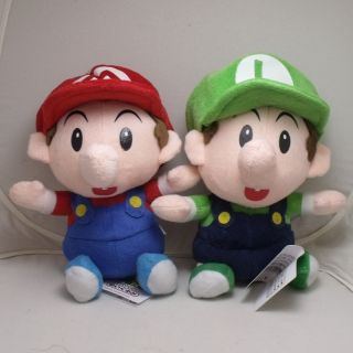 New Nintendo Super Baby Mario Luigi Plush Figure 19cm
