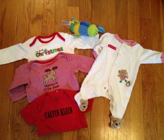 Christmas Clothes Baby Boy Newborn 3 Month Onesies and Pajamas
