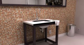   Glass Mosaic Tile Backsplash Kitchen Shower Trim Detail SD016