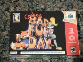 Conkers Bad Fur Day Brand New SEALED Nintendo 64 Game