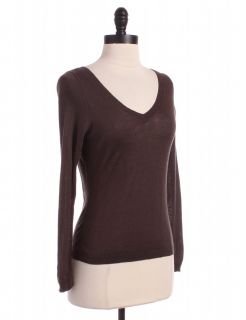 brown v neck sweater by banana republic size s brown long sleeve 