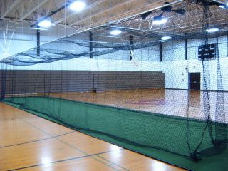 NGE Indoor Baseball Batting Cage Frame System Retractable Gym Ceiling 