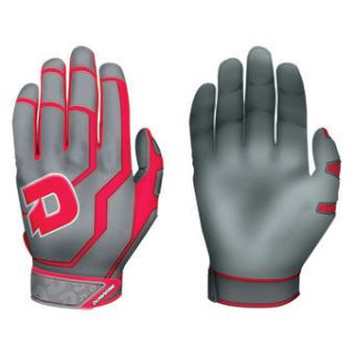 DeMarini Versus Grey Scarlet Batting Gloves Adult Medium