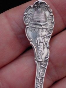   Souvenir Spoon Utah Temple Salt Lake City Paye Baker Sterling