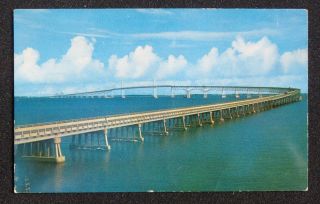 1950s Chesapeake Bay Bridge Eastern and Western Shores Stevensville 