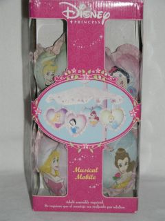 Disney Princess Musical Mobile Belle Aurora Snow White Cinderella 