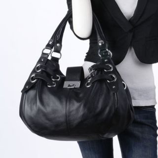 Avenelle Genuine Italian Carla Side Buckle Leather Bag