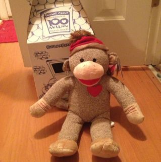 NWT Build A Bear Workshop Sock Monkey SOLD OUT Stuffed Rare Limited 