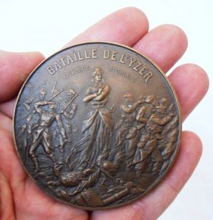 Vintage JG Allouary Bronze Medal 1914 Battle of The Yser Belgium 