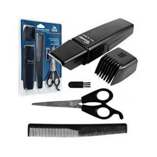Hair and Beard Trimmer Grooming Kit with Comb and Scissors