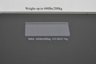   Digital Tempered Glass Fitness Bathroom Scale with Step on Tech