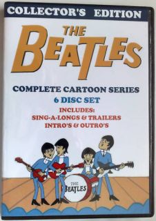001 1960s The BEATLES Complete Cartoons TV Series 6 Disc DVD Set