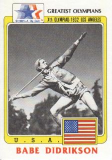 1983 Topps Historys Greatest Olympians 39 Babe Didrikson