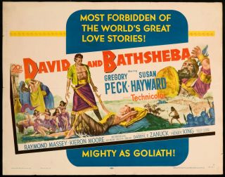 David and Bathsheba 1951 Original U.S. Half Sheet Movie Poster