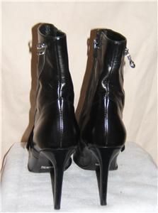 Aldo Italian Made Black Leather Short Boots Size 41