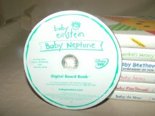 Baby Einstein DVD Lot Beethoven Neptune Da Vinci Santas MacDonald 