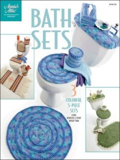 Bath Sets Crochet Pattern Book New Three 5 Piece Sets