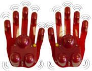   New Red Heavens Therapy Dual Hand Body Massage Battery Operated
