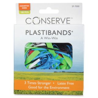 PlastiBands, Size 2 1/8, 200/BX, Assorted Colors